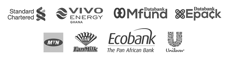 MTN Ghana, Ecobank, Standard Chartered Bank Ghana, Unilever, Vivo Energy Ghana, Databank Epack, Databank MFund, Fan Milk